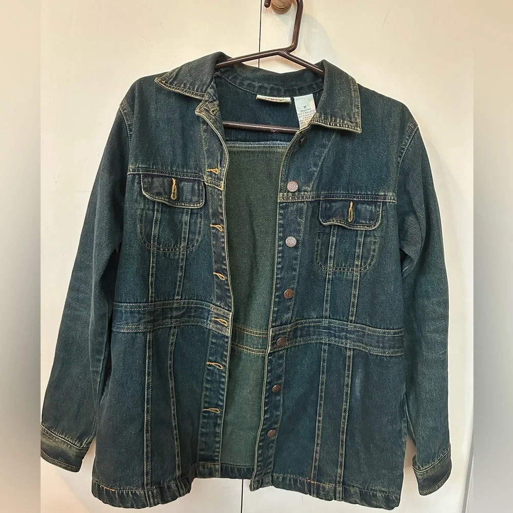 Bill Blass Dark Blue Jean Jacket - Picture 2 of 6
